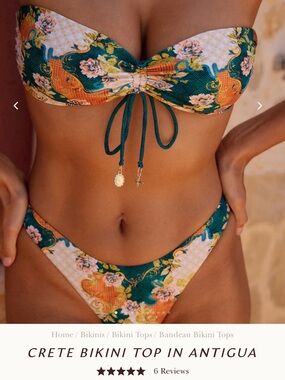 NWT Bydee Swim Bandeau Bikini Top & Bottom